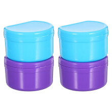 8 Pcs Denture Case Portable Leak-Proof Retainer Holder With Filter Basket