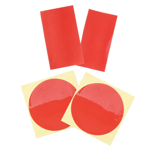 4 Pcs Red Pressure Gauge Circle Sticker Indication Labels