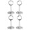 4 Pcs Round Stainless Steel Closet Pole Socket Bracket For 25Mm Rod 5