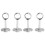 4 Pcs Round Stainless Steel Closet Pole Socket Bracket For 25Mm Rod 2