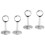 4 Pcs Round Stainless Steel Closet Pole Socket Bracket For 25Mm Rod 4