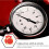 4 Pcs Red Pressure Gauge Circle Sticker Indication Labels 8