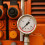4 Pcs Red Pressure Gauge Circle Sticker Indication Labels 4