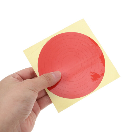 4 Pcs Red Pressure Gauge Circle Sticker Indication Labels 2