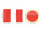 4 Pcs Red Pressure Gauge Circle Sticker Indication Labels 2