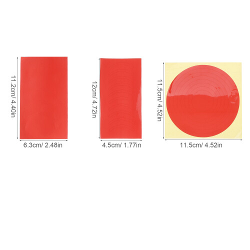 4 Pcs Red Pressure Gauge Circle Sticker Indication Labels 1