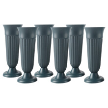 18Pcs Green Plastic Grave Flower Holders Durable Cemetery Vases