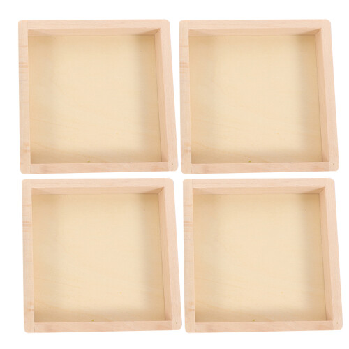 8 Pcs Wooden Nested Blocks Trays Square Puzzle Storage 2