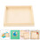 8 Pcs Wooden Nested Blocks Trays Square Puzzle Storage 8