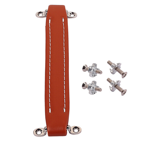 3Pcs Vintage Handle Strap For Guitar Amp Speaker Light Brown 1