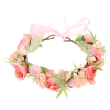 3Pcs Floral Crown Headdress Artificial Flower Wreath For Girls