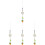 4Pcs Phone Hanging Strap Bowknot Chain For Decoration 4