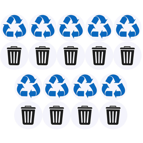 3 Sets Trash Can Recycle Stickers Waste Sorting Decals