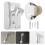 4 Pcs Shower Head Holder Adhesive Wall Mount Bracket 10