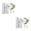 4 Pcs Shower Head Holder Adhesive Wall Mount Bracket 4