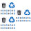 3 Sets Trash Can Recycle Stickers Waste Sorting Decals 9