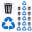 3 Sets Trash Can Recycle Stickers Waste Sorting Decals 3