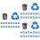 3 Sets Trash Can Recycle Stickers Waste Sorting Decals 8