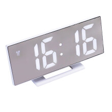 3Pcs LED Large Screen Digital Alarm Clock For Bedroom White