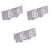 3Pcs LED Large Screen Digital Alarm Clock For Bedroom White 3