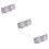 3Pcs LED Large Screen Digital Alarm Clock For Bedroom White 9