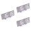 3Pcs LED Large Screen Digital Alarm Clock For Bedroom White 6