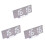 3Pcs LED Large Screen Digital Alarm Clock For Bedroom White 2