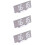 3Pcs LED Large Screen Digital Alarm Clock For Bedroom White 8