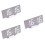 3Pcs LED Large Screen Digital Alarm Clock For Bedroom White 7