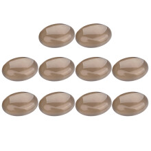 10 Pcs 10X14Mm Oval Agate Stone Diy Jewelry Craft Supplies Grey
