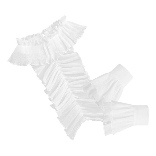 Ruffle Collar And Wrist Cuffs Set Vintage False Neck Elegant Accessory