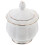 Ceramic Sugar Bowl With Lid Serving Plate Condiment Jar 8