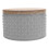 Round Metal Cookie Container With Airtight Lid Grey 1