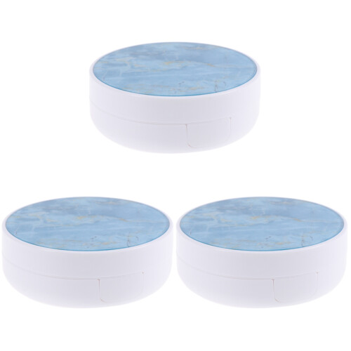 3 Pcs Lenses Case Marble Pattern Portable Holder For Home And 1