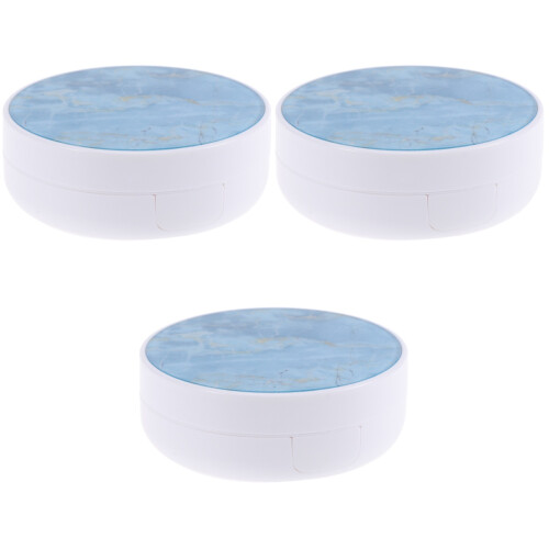 3 Pcs Lenses Case Marble Pattern Portable Holder For Home And 2