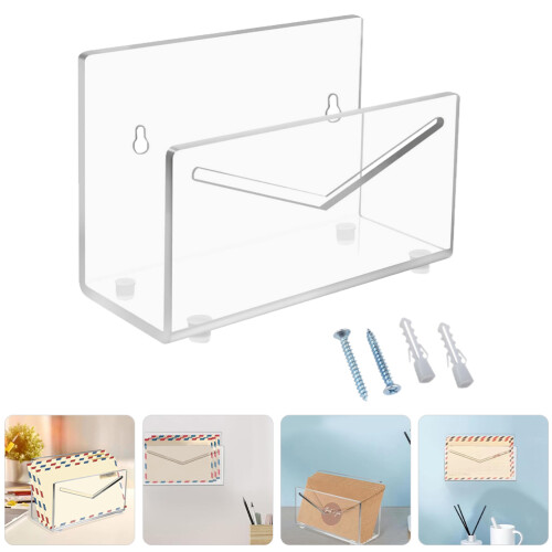 Acrylic Mail Holder Clear Desktop Organizer For Office Letters 1