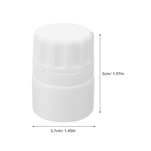 10Pcs Empty Bottle Holder With Screw Caps Portable Tablet Storage 1