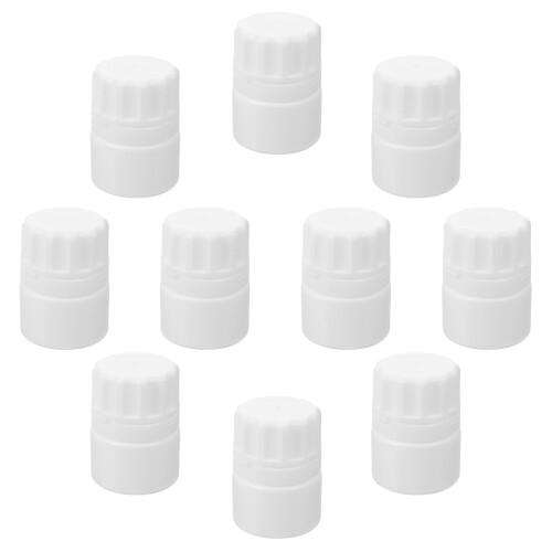 10Pcs Empty Bottle Holder With Screw Caps Portable Tablet Storage 2