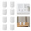 10Pcs Empty Bottle Holder With Screw Caps Portable Tablet Storage 10