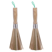6 Pcs Bamboo Heat-Resistant Pot Brushes For Kitchen Restaurant