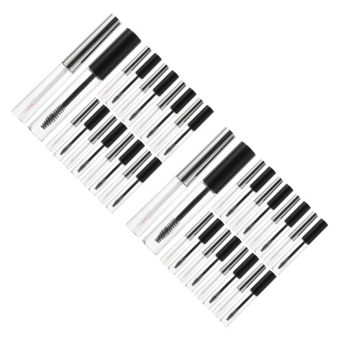 4 Sets 10ml Empty Refillable Mascara Tubes Clear Lip Gloss Containers 1