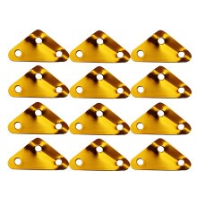 24 Pcs Triangle Aluminum Alloy Camping Rope Adjusters Tightening Hooks