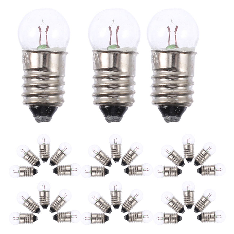 200 Pcs 3.8V Round Small Light Bulb For Physical Laboratory Diy 032510897306