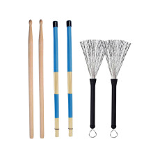 5A Maple Drum Sticks And Brushes Set With Bag For Jazz Acoustic Music