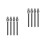 8Pièces Sangles Professionnelles En PVC Noir Pour Roller Ski 11