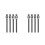 8Pièces Sangles Professionnelles En PVC Noir Pour Roller Ski 9