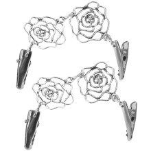 8 Pcs Metal Dress Clips Vintage Cardigan Shawl Collar Clasps