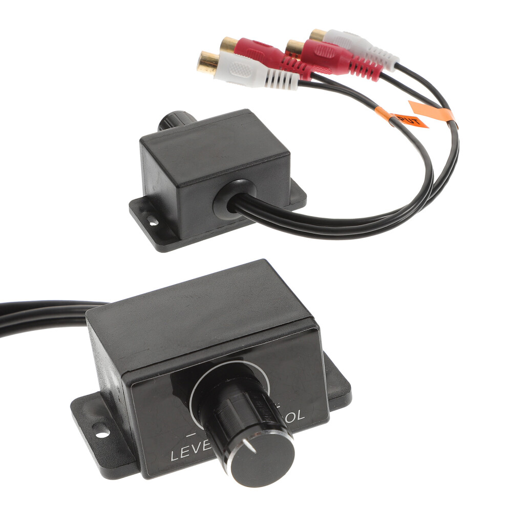 3Pcs Car Stereo Amplifier Gain Bass Volume Control Knob With 2 Rca 032541574207