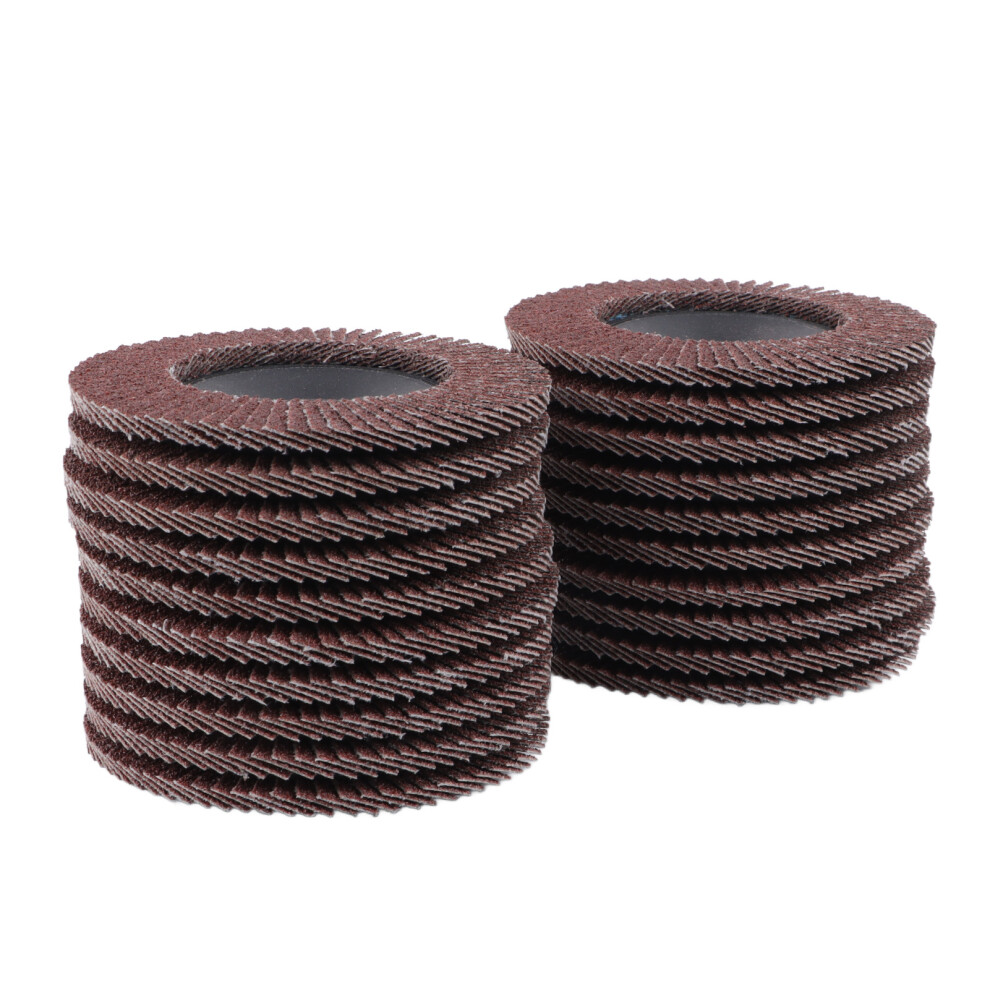 20Pcs 80 Grit Red Sand Flap Discs 100X16mm Flat Abrasive Grinder 8401351960661