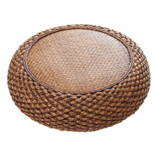 Handwoven Straw Footstool 40x17cm Minimalist Modern Rattan Cushion Floor Pouf Mat Handmade Home Decor